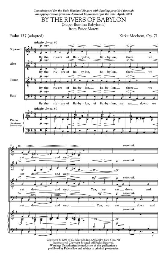 By the Rivers of Babylon (from Peace Motets)